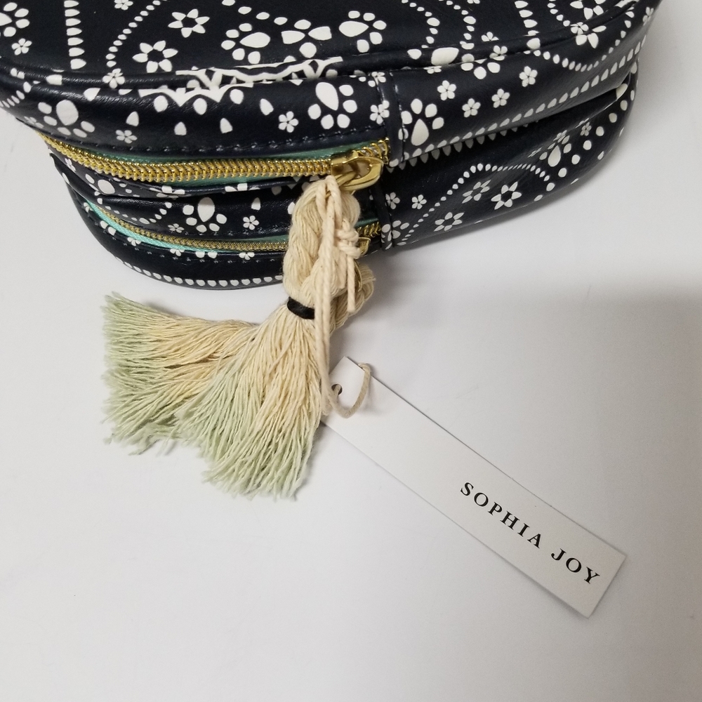 Sophia Joy Blue Paisley Double Sided Zip Top Travel Makeup Accessory Case NWT - Picture 5 of 11
